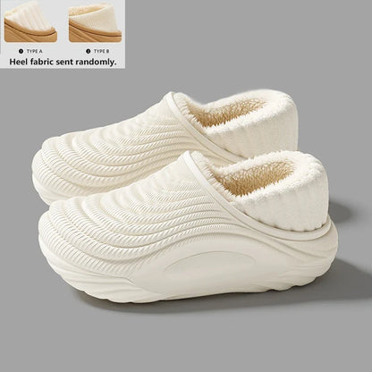 Plush Lined EVA Slippers Women Winter Warm Waterproof Non-Slip