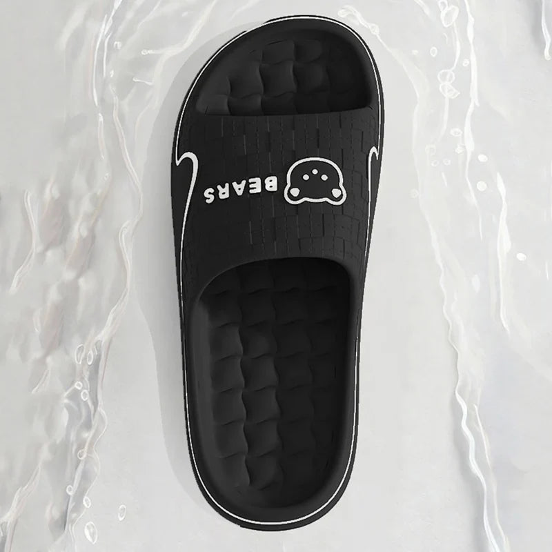Cute Bear EVA Slippers – Non-Slip Soft Sole House Sandals for Women
