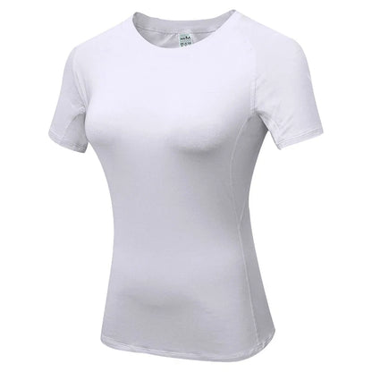 Women's Compression Athletic T-Shirt – Short Sleeve Quick Dry Workout Top