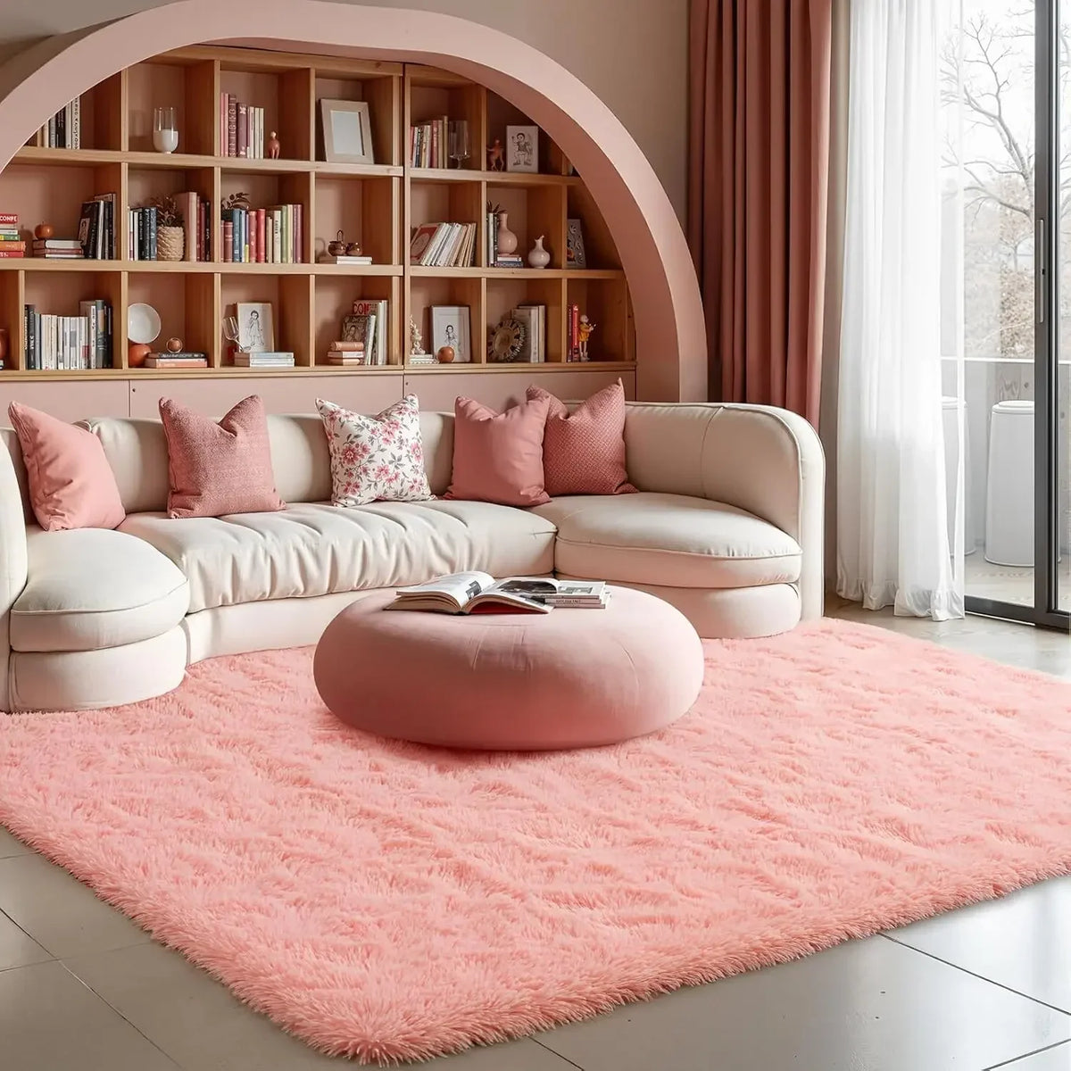 Soft Plush Area Rug for Bedroom & Living Room – Fluffy Floor Carpet