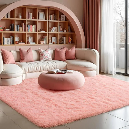 Soft Plush Area Rug for Bedroom & Living Room – Fluffy Floor Carpet