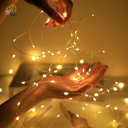 LED Fairy String Lights – Battery Operated Copper Wire