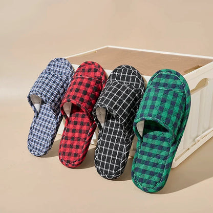 Women's Indoor Slippers – Soft Fabric Anti-Slip House Shoes