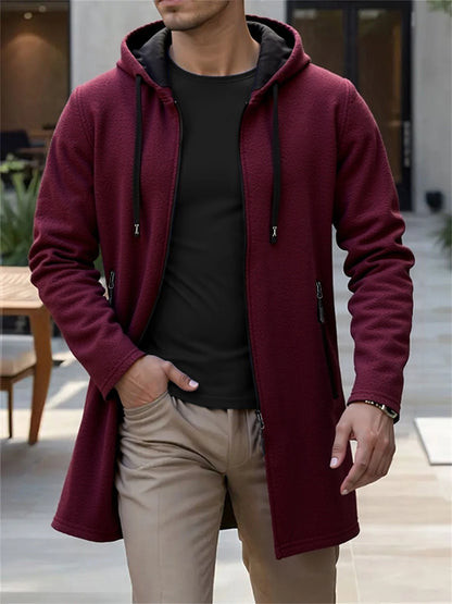 Men’s Hooded Knit Cardigan Jacket Warm Casual Outerwear