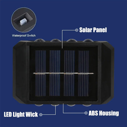 Solar Wall Light Outdoor – Waterproof LED Up & Down Garden Lamp
