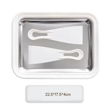 Rolled Ice Cream Pan with 2 Spatulas – DIY Frozen Yogurt Maker