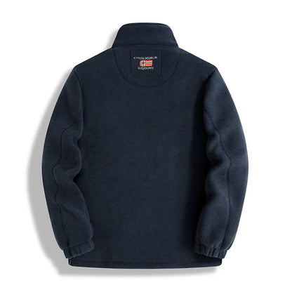 Men's Thick Polar Fleece Jacket – Full-Zip Warm Outdoor Winter Coat