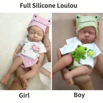 Full Body Silicone Reborn Baby Doll – Open Mouth, Lifelike Newborn