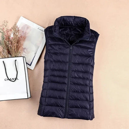 Women's Lightweight Puffer Vest – Sleeveless Down Waistcoat