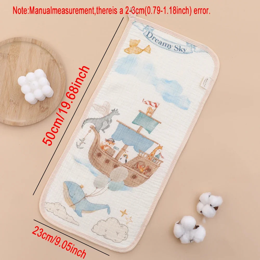 Baby Muslin Burp Cloth & Face Towel – 6-Layer Cotton Gauze
