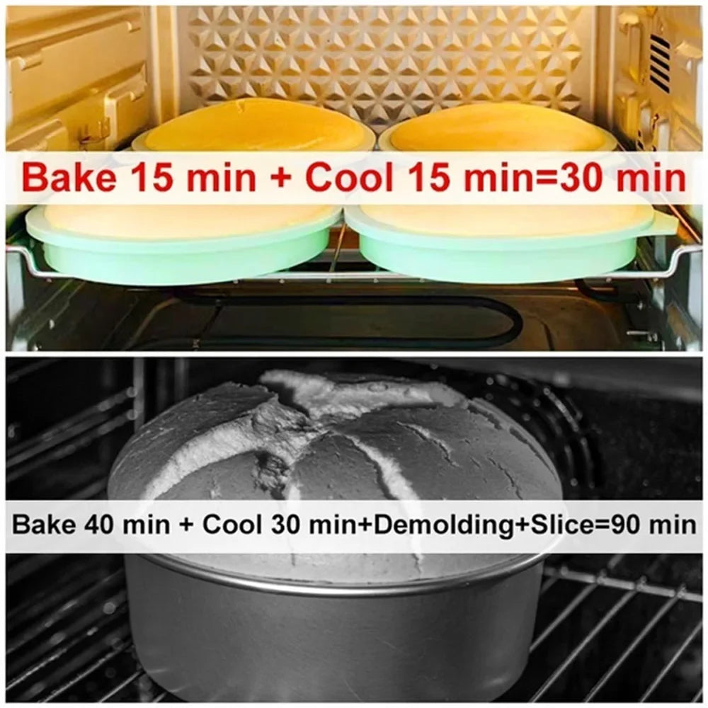 Round Silicone Cake Mold – Layer Cake & Chocolate Mousse Baking Pan