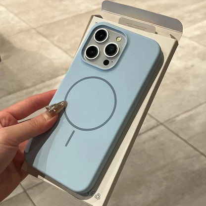 Luxury Liquid Silicone iPhone Case – MagSafe Compatible | iPhone 11–16 Series