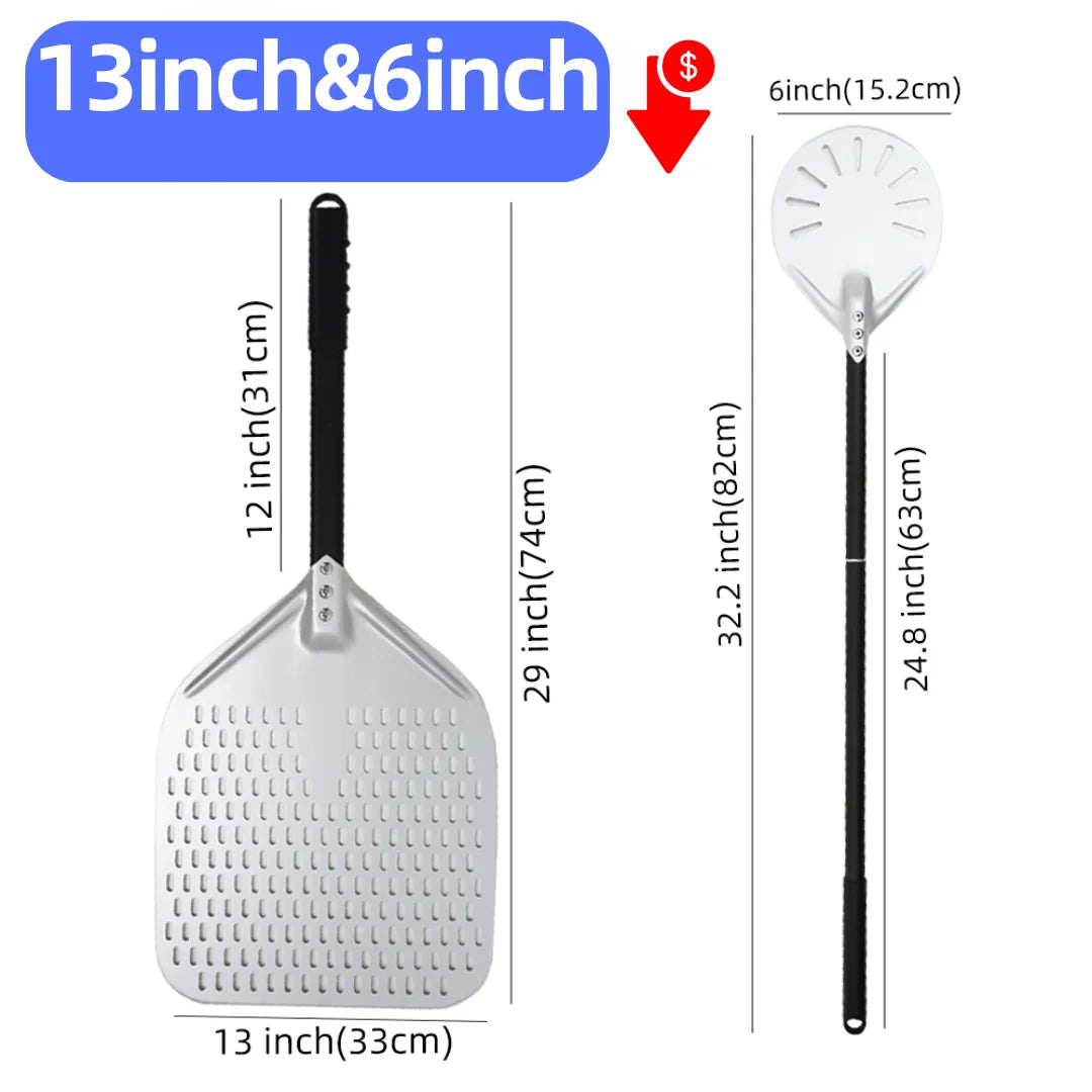 Aluminum Pizza Peel – Hard Anodized Bread Paddle for Oven Baking