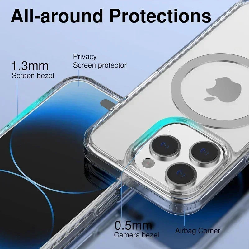 Clear MagSafe iPhone Case – iPhone 17, 16, 15, 14, 13, 12 & 11 Series