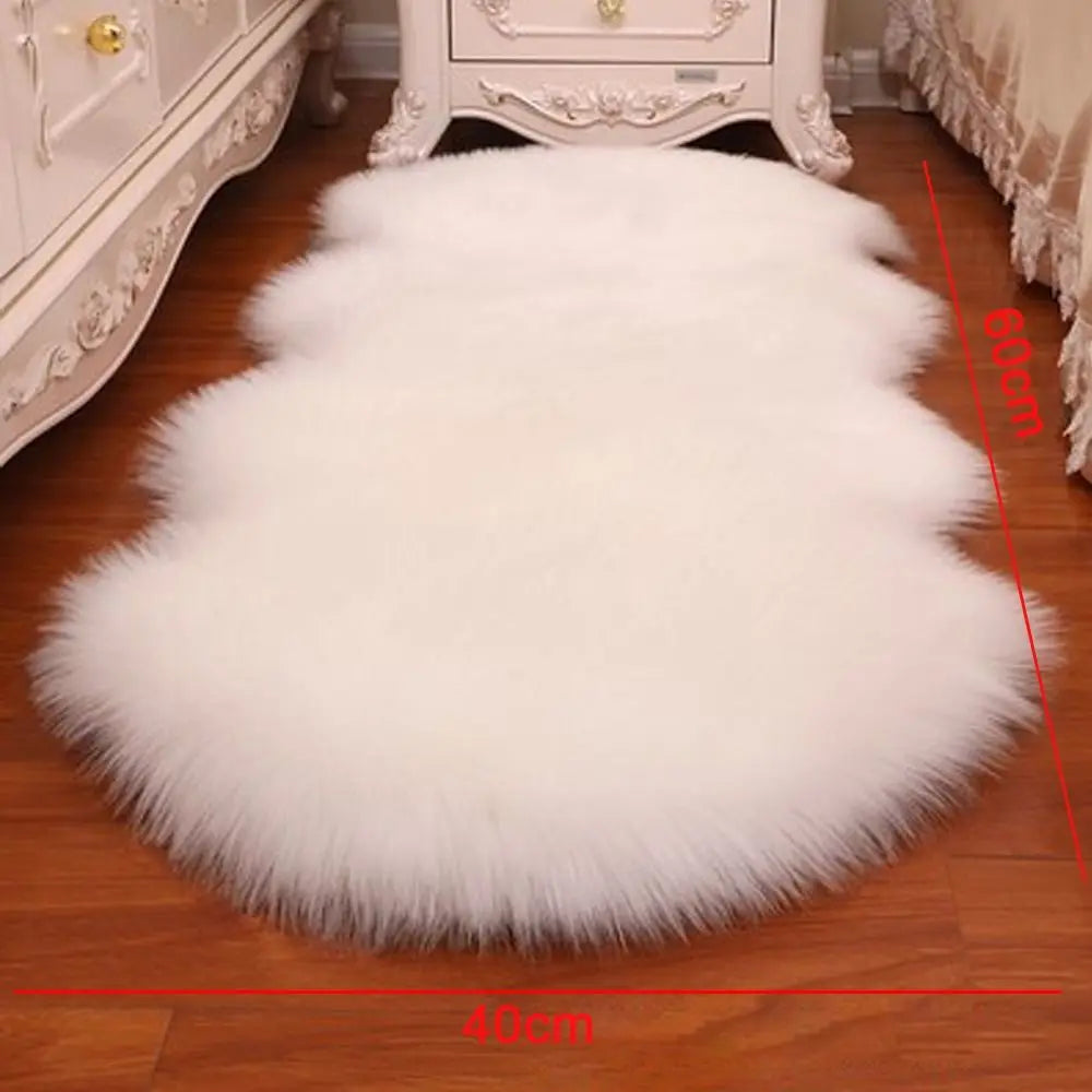 Faux Sheepskin Shaggy Rug – Fluffy Soft Area Mat for Bedroom