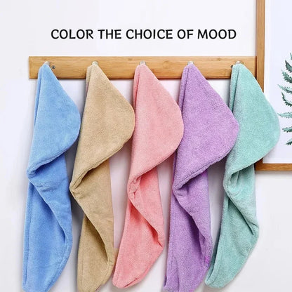Microfiber Hair Drying Turban – Absorbent Shower Head Wrap
