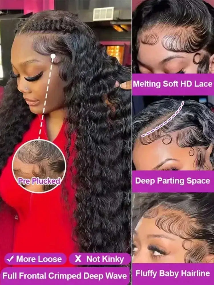 Jerry Curly Lace Front Wig Human Hair – 13x4 & 13x6 HD Transparent Lace