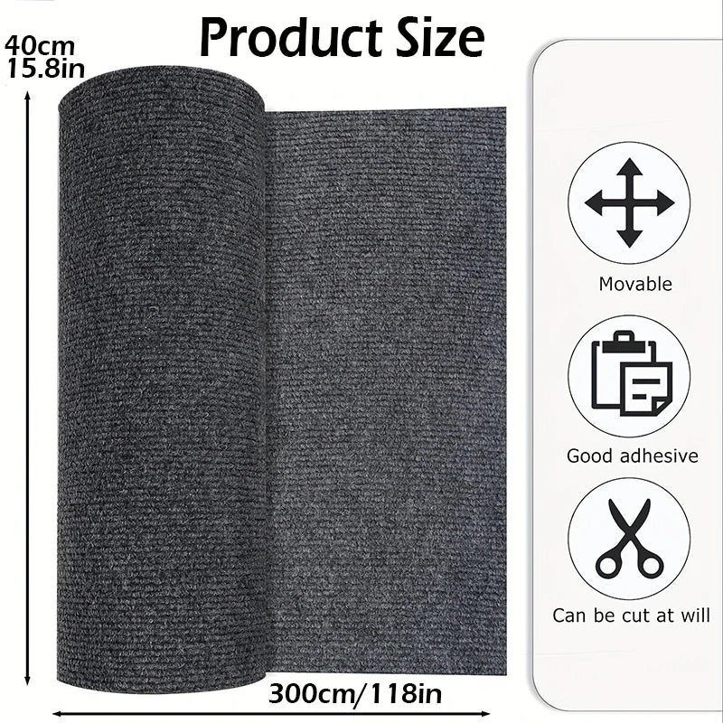 Peel & Stick Floor Mat – Self-Adhesive Water-Absorbent Carpet Runner 40x300cm