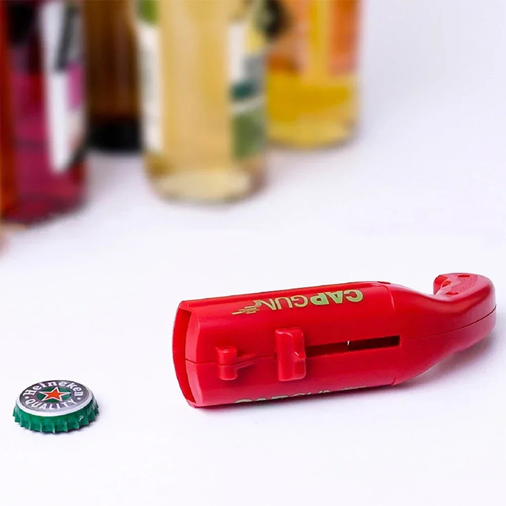 Cap Gun Bottle Opener – Fun Beer Cap Launcher for Parties