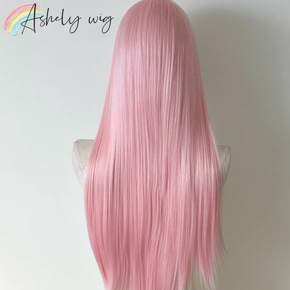 Straight Lace Front Wig – Long 26 Inch Synthetic Heat Resistant