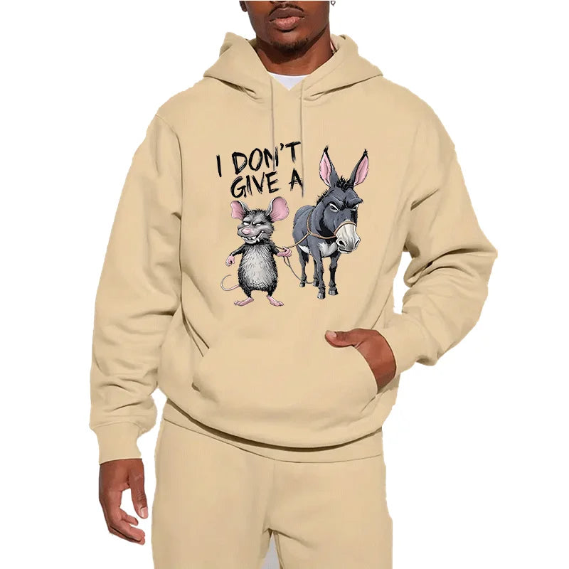 Drawstring Hoodie Casual Fleece Pullover Sweatshirt