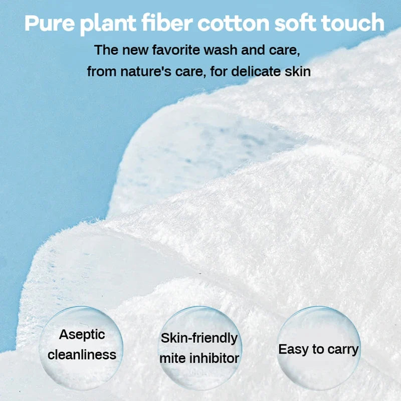 Disposable Face Towels 100pcs – Wet & Dry Cotton Cleansing Wipes