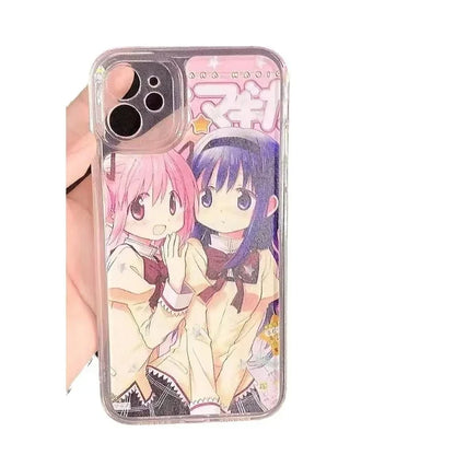 Anime Girl Clear Glitter iPhone Case – Kawaii Style