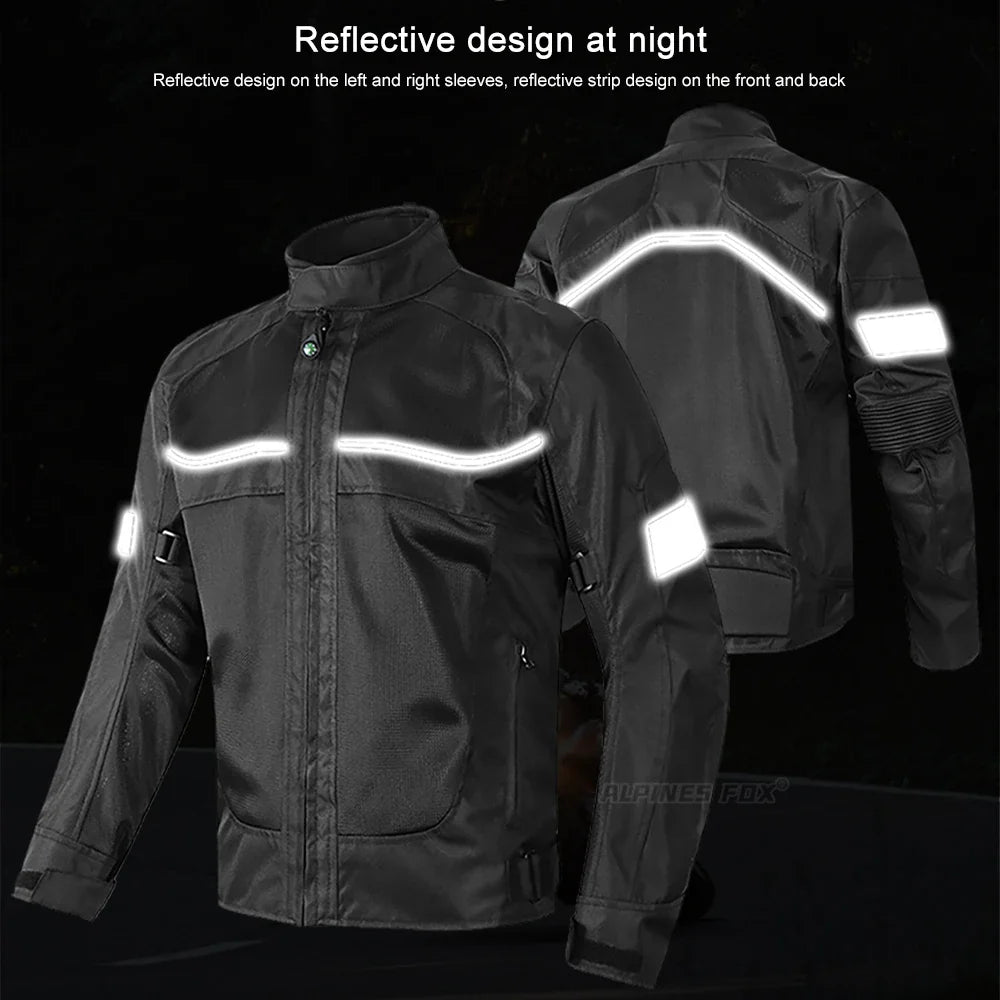 Vemar Men's Motorcycle Jacket – Mesh Motocross Protective Riding Coat