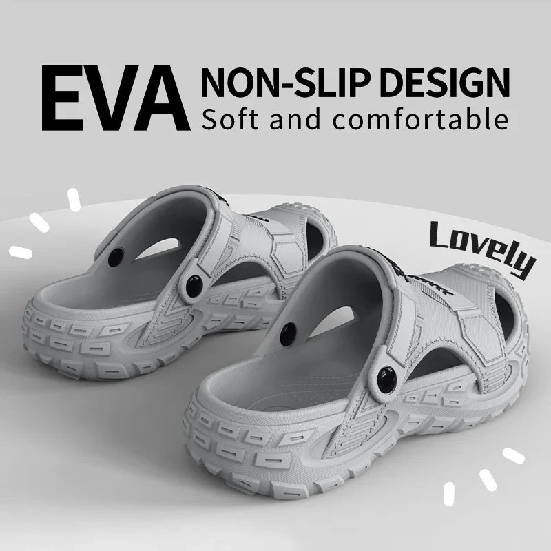 Men's EVA Outdoor Sandals – Thick Soft Sole with Elastic Strap