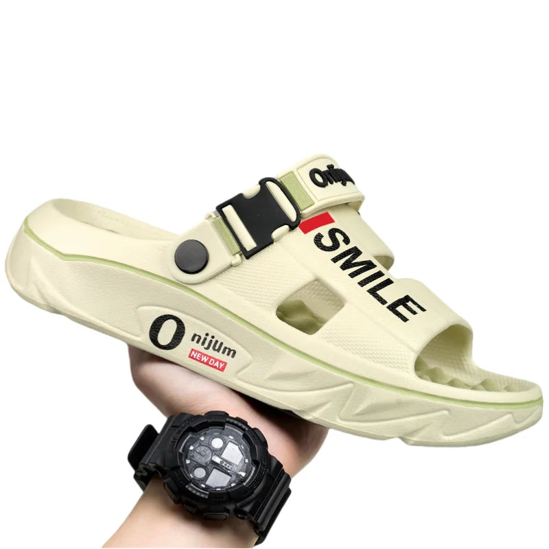 Men's Massage Slides – Soft Cushion Sandals for Indoor & Outdoor