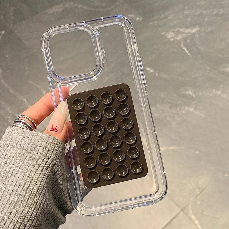 Transparent Airbag iPhone Case – 3D Suction Cup Drop Protection