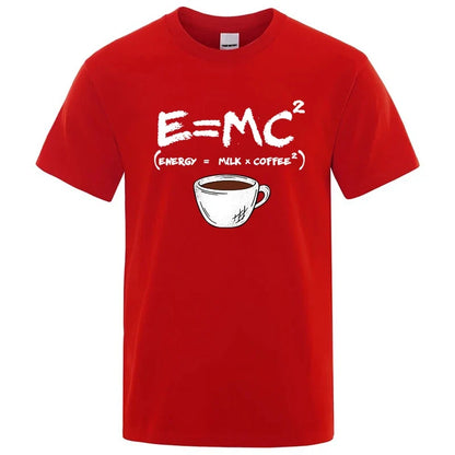 Energy Milk Coffee Graphic T Shirt Funny Casual Tee