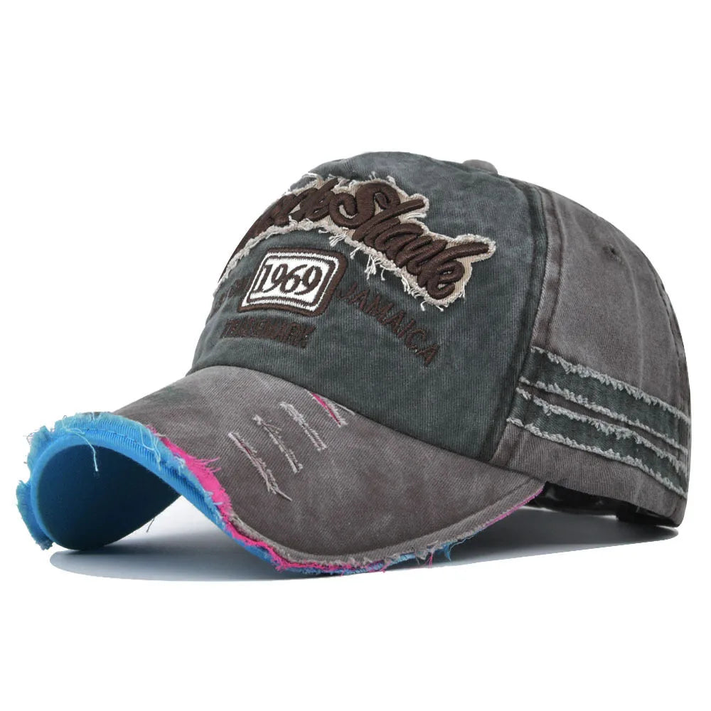 Vintage 1969 Embroidered Baseball Cap – Washed Cotton Snapback