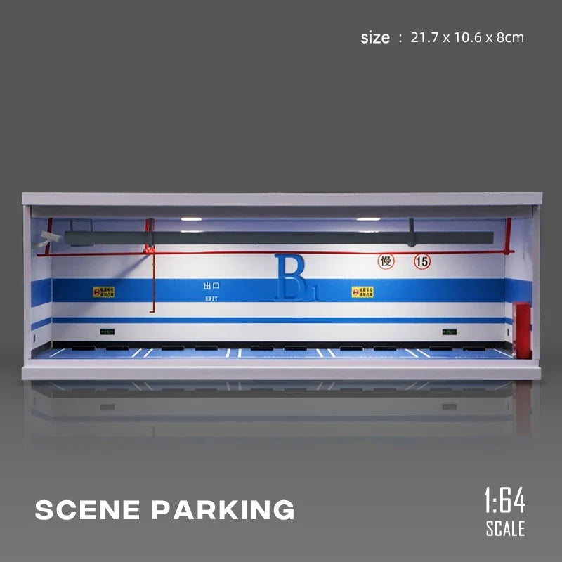 Garage Scene Diorama Model Kit – Collectible Decoration (No Dolls or Cars Included)