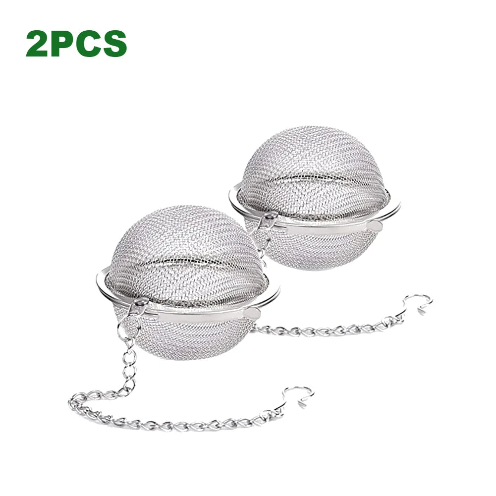 Stainless Steel Tea Ball Infuser with Chain – Fine Mesh