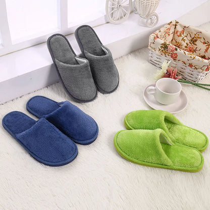 Men's Winter Plush Slippers – Warm Indoor House Shoes