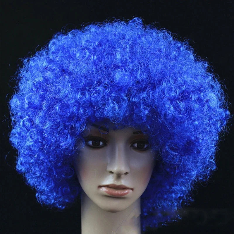 Colorful Afro Curly Cosplay Wig – Short Synthetic Party Wig