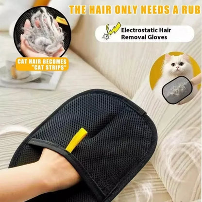 Pet Hair Remover Glove – Double-Sided Deshedding Brush for Dogs & Cats