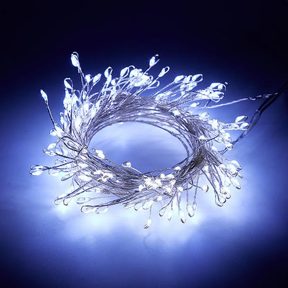 USB Firecracker Fairy String Lights with Remote Control for Wedding Party Garden