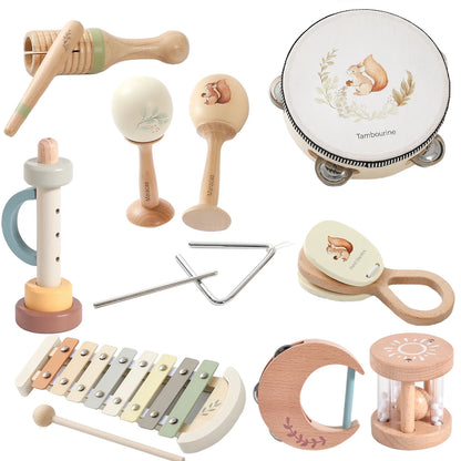 Baby Montessori Musical Instruments Set – Xylophone, Drum & More