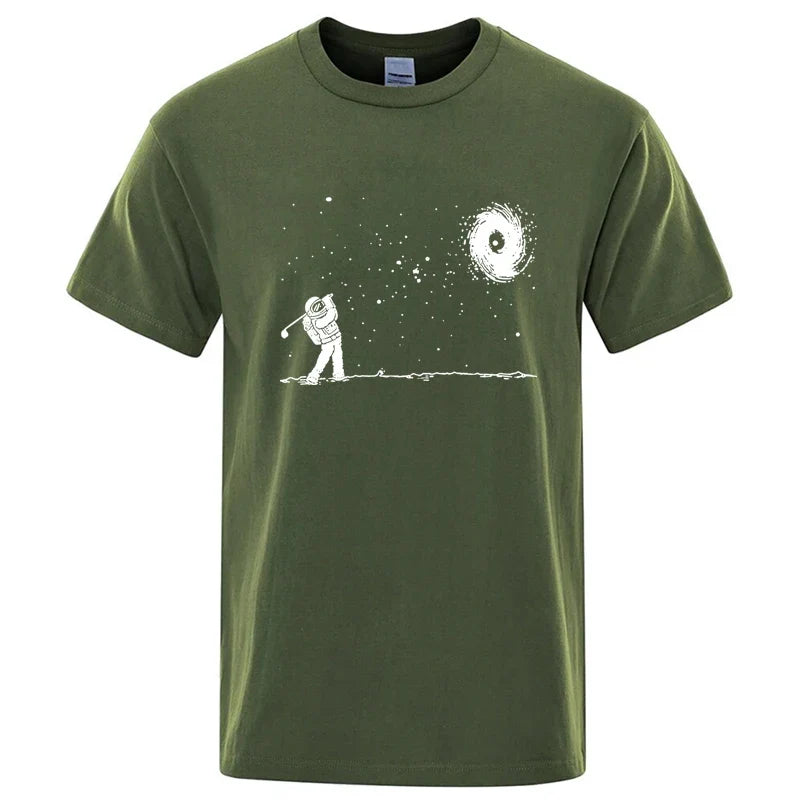Astronaut Graphic T Shirt Funny Cotton Blend Tee