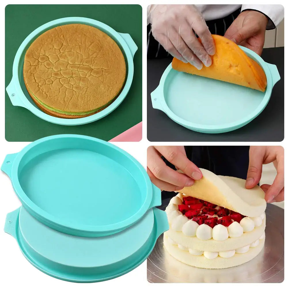 Round Silicone Cake Mold – Layer Cake & Chocolate Mousse Baking Pan