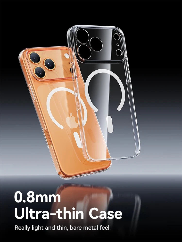 Joyroom Magnetic Clear Case for iPhone 17 16 15 Pro Max Anti-Yellow Ultra-Thin