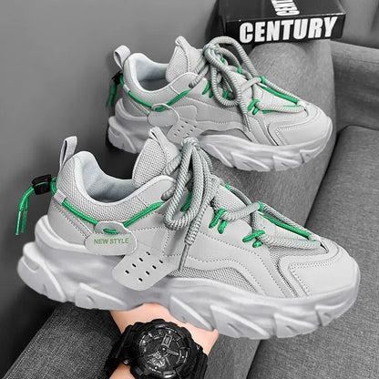 Men's Breathable Chunky Sneakers | Thick Sole Running Shoes
