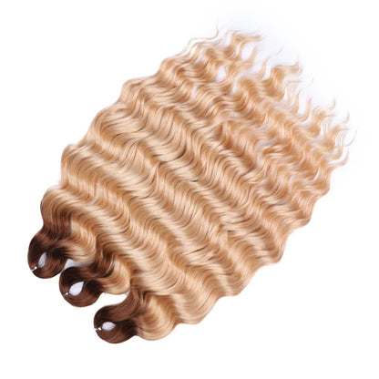 24 Inch Water Wave Crochet Braiding Hair Extensions – Synthetic Ombre
