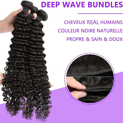 Deep Wave Human Hair Bundles – Virgin Burmese Remy Hair