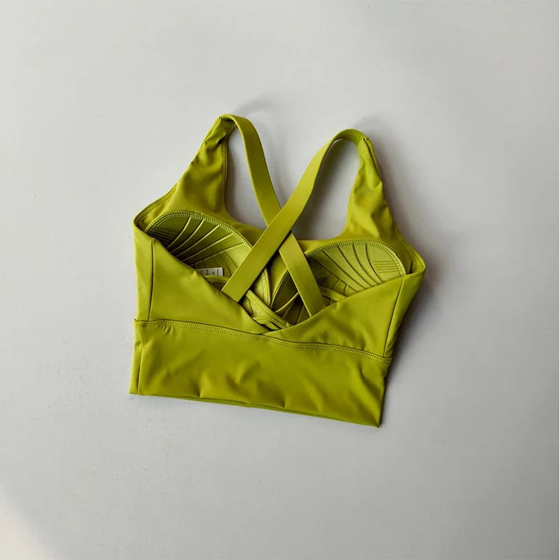 High-Impact Sports Bra with Fixed Removable Pads