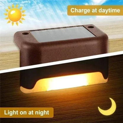Solar LED Step Lights Outdoor Waterproof Deck Stair Lamp