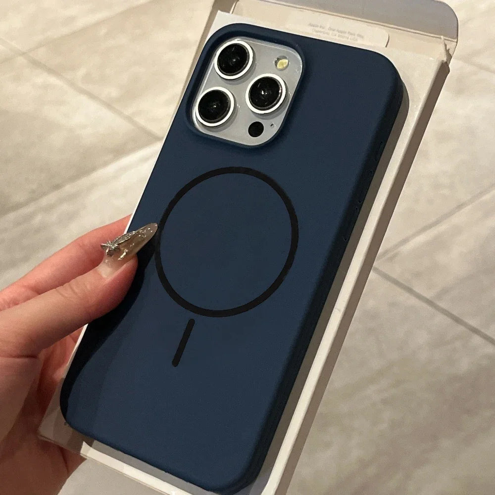 Luxury Liquid Silicone iPhone Case – MagSafe Compatible | iPhone 11–16 Series