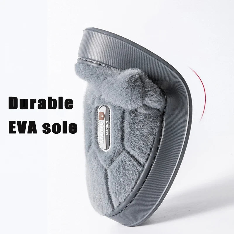 Warm Winter Slippers – Unisex Plush Non-Slip Indoor House Shoes